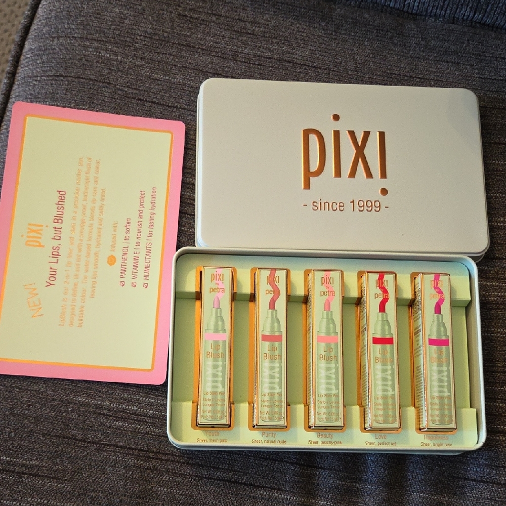 Pixi Lip Blush Collection with Pink Accents
